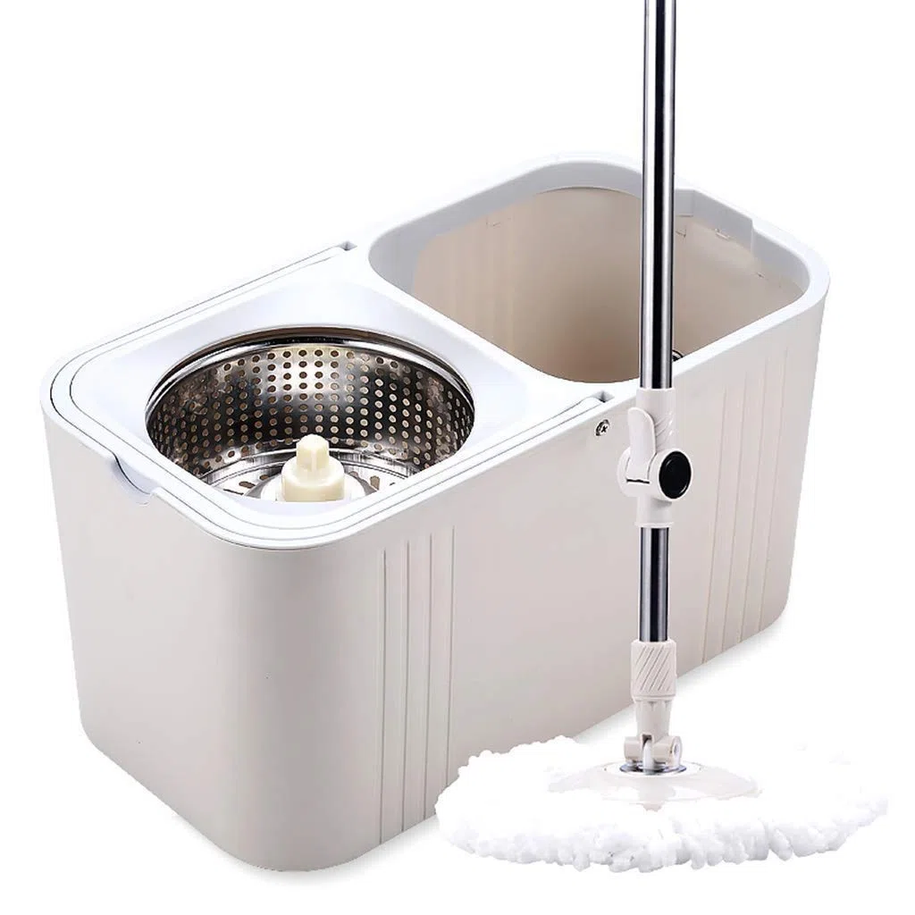 Ensemble de Balai à Franges, Seau à Balai Rotatif, Lavage Main Libre, Seau topologie, Bon Dieu, traîner, Automatique