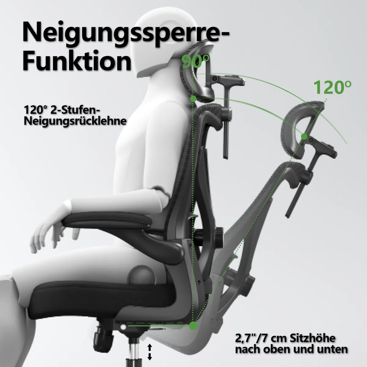 TRALT Chaise de Bureau, Ergonomique, avec Appui-tête réglable, appuie-tête, Chaise de Jeu, en Forme de X, 150 kg, Noire