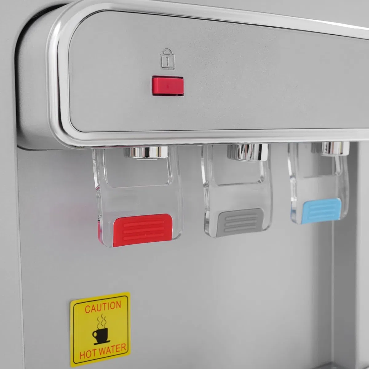 Distributeur d'eau Chargement par Le Bas 550W Vertical Fontaine Eau 3 Types De Température,Fontaines à Eau,pour La Maison, Bureau (Argent)
