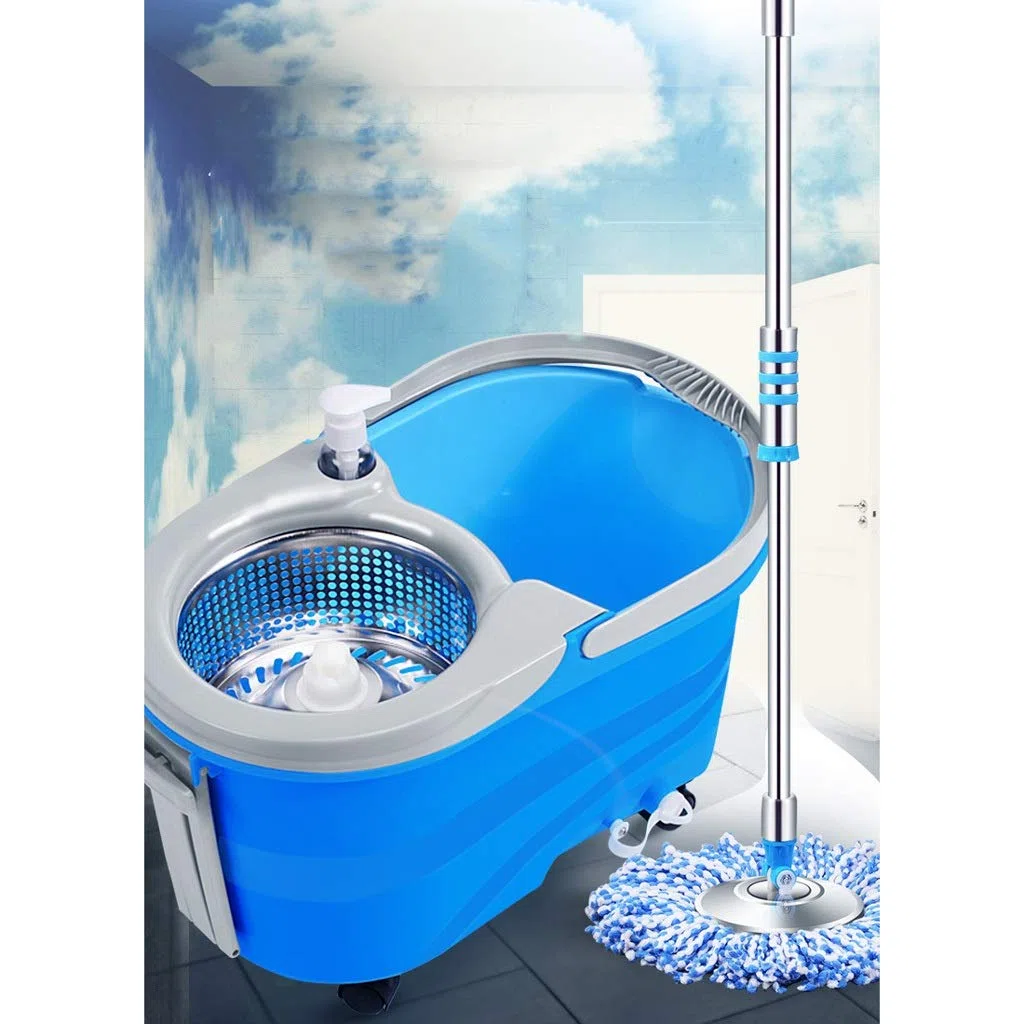 Seau à Balai Rotatif Pression Manuelle, Franges, Seau ménager, Balayage Automatique