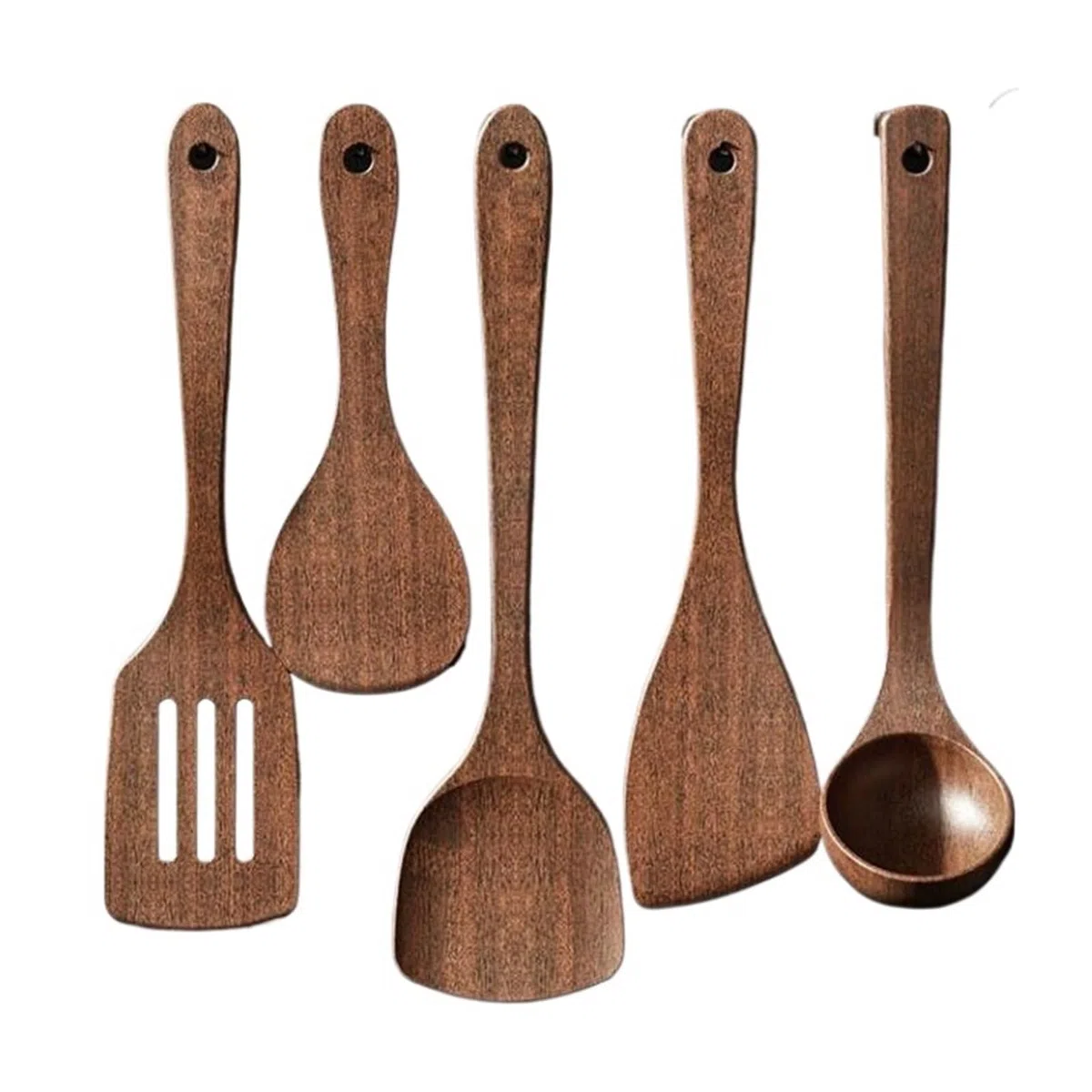Ustensiles de Cuisine en Bois, Ensembles de 5 pièces, cuillères de Cuisine, spatules, ustensiles de Cuisine, Gadgets