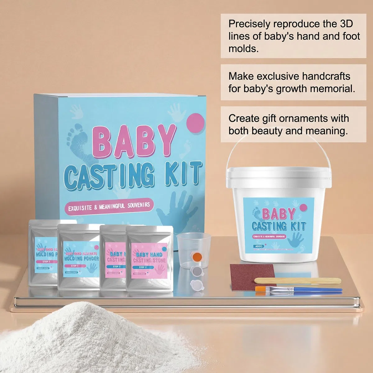 Generisch Kit d'empreintes de main en poudre pour