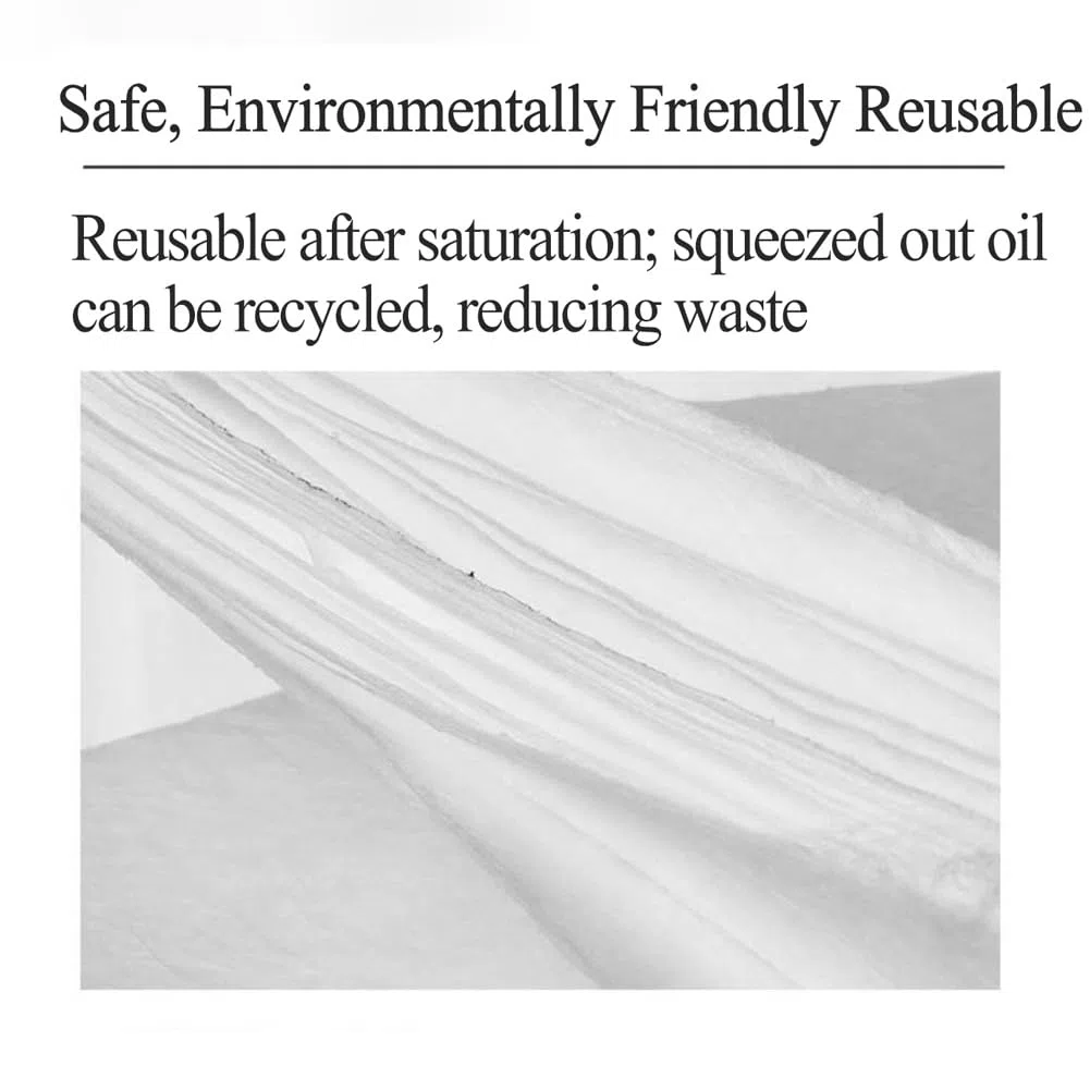 Rouleau de tapis absorbant en polypropylène pour absorber les huiles, l'eau, les solvants, les liquides de refroidissement et plus encore, 50 m