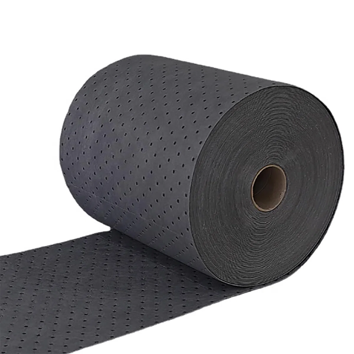 Tapis absorbants pour huile et eau, Tampons absorbants d'huile en polypropylène gris paquet de 100 tailles multiples(1 Roll-50m,40cmx50mx4mm)