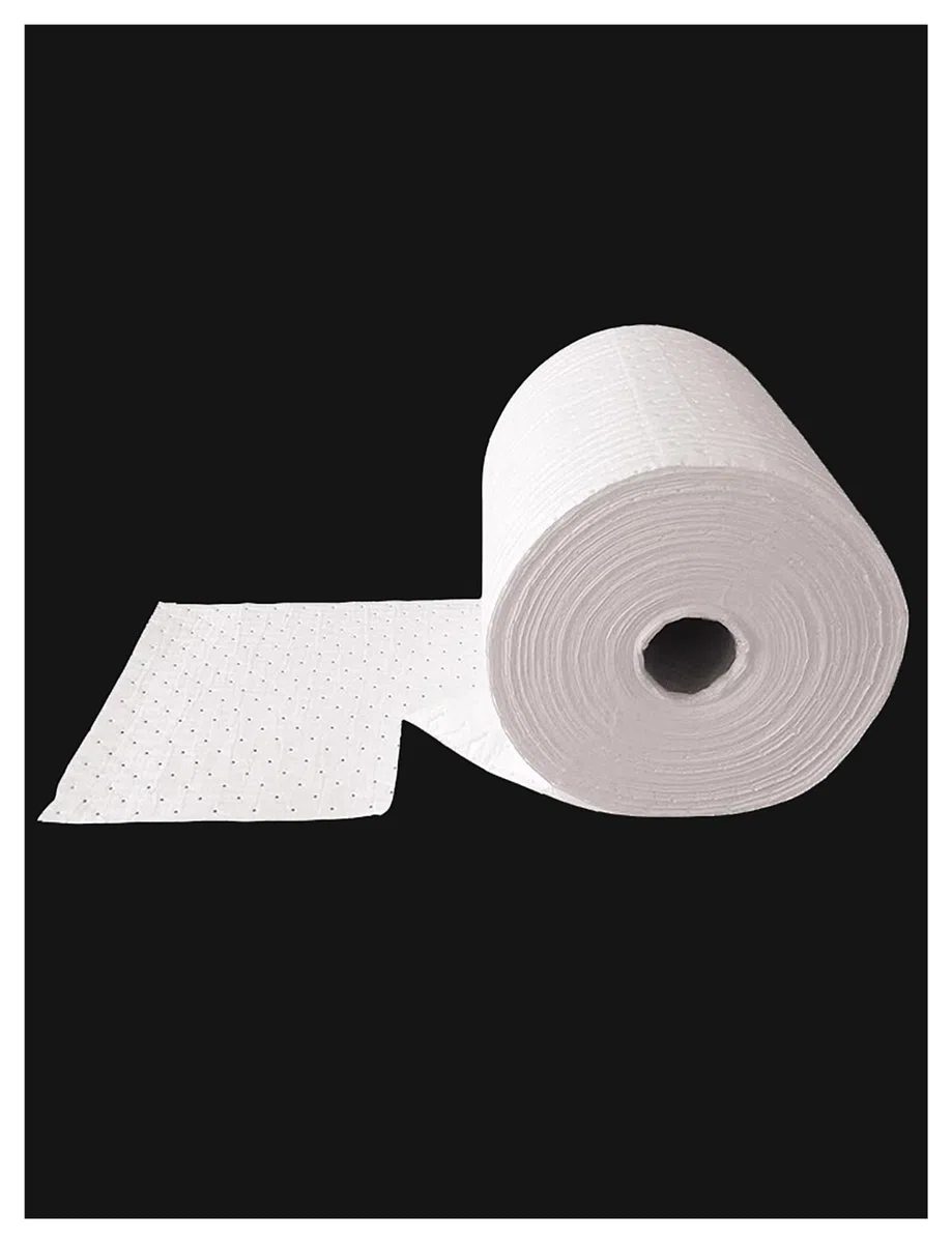 Tapis industriels en Rouleau sans Huile - Coussins en polypropylène Haute résistance pour la maîtrise des déversements d'hydrocarbures et Le Nettoyage des fuites de Carburant - Solution Haut