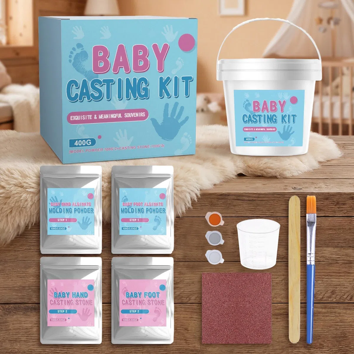 Generisch Kit d'empreintes de main en poudre pour