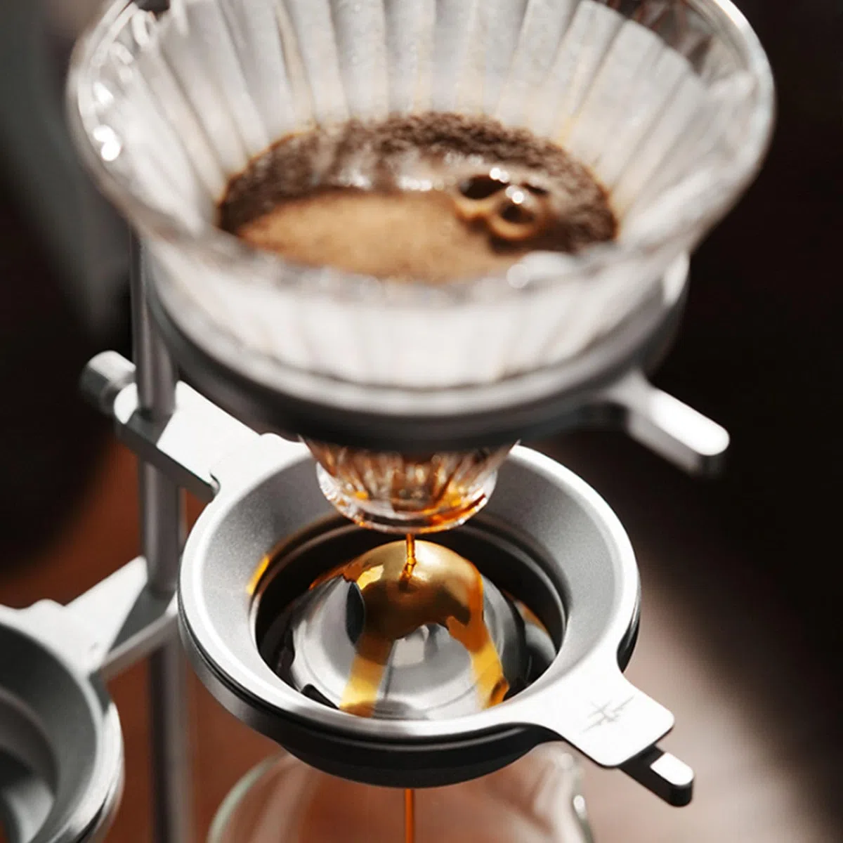 Ensemble de matériel de café à froid pratique, supports réglables, tasse de filtre amovible et sphères de glace, supports de café en métal