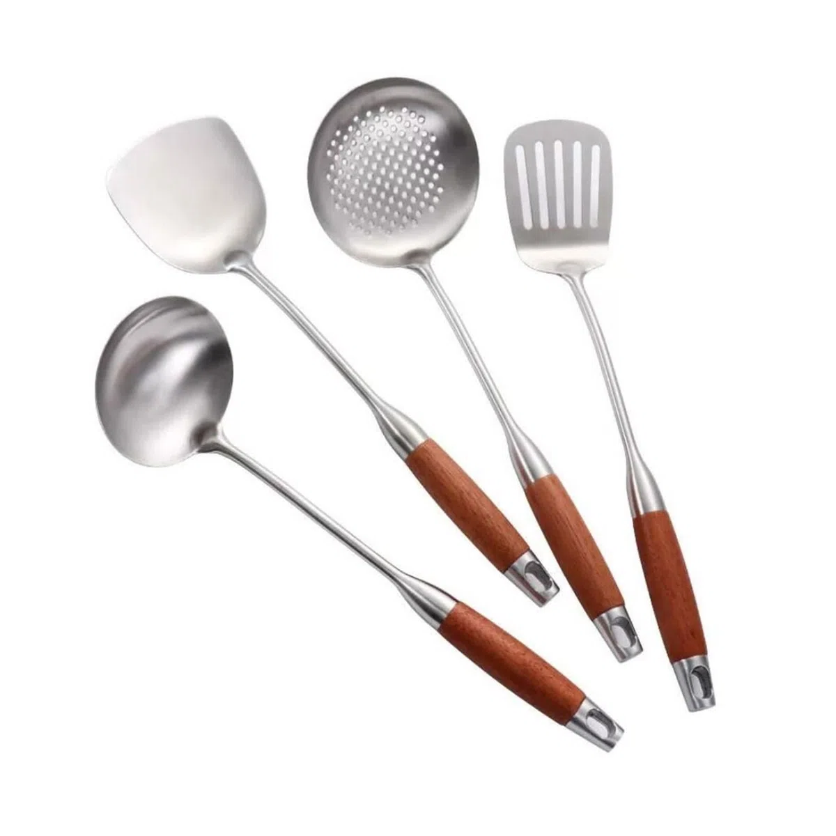 Ustensiles de Cuisine, Ensembles de 4 pièces, cuillères de Cuisine en Acier Inoxydable 304, spatules, Outils de Cuisine, Gadgets