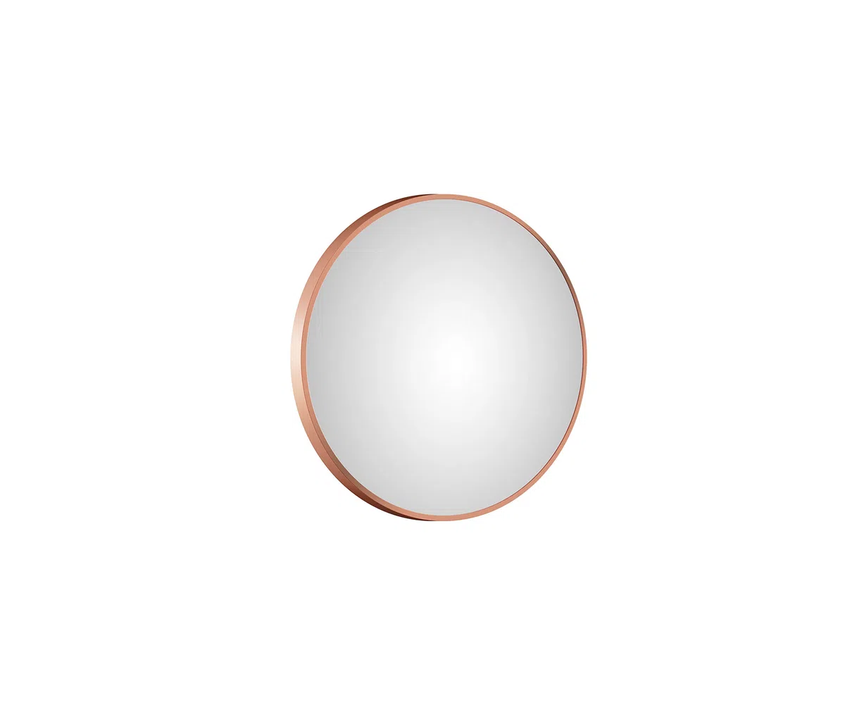 Talos Miroir Rond Noble - Miroir cuivre avec Ø 60 cm - Miroir Mural avec Cadre en Aluminium de Haute qualité en cuivre