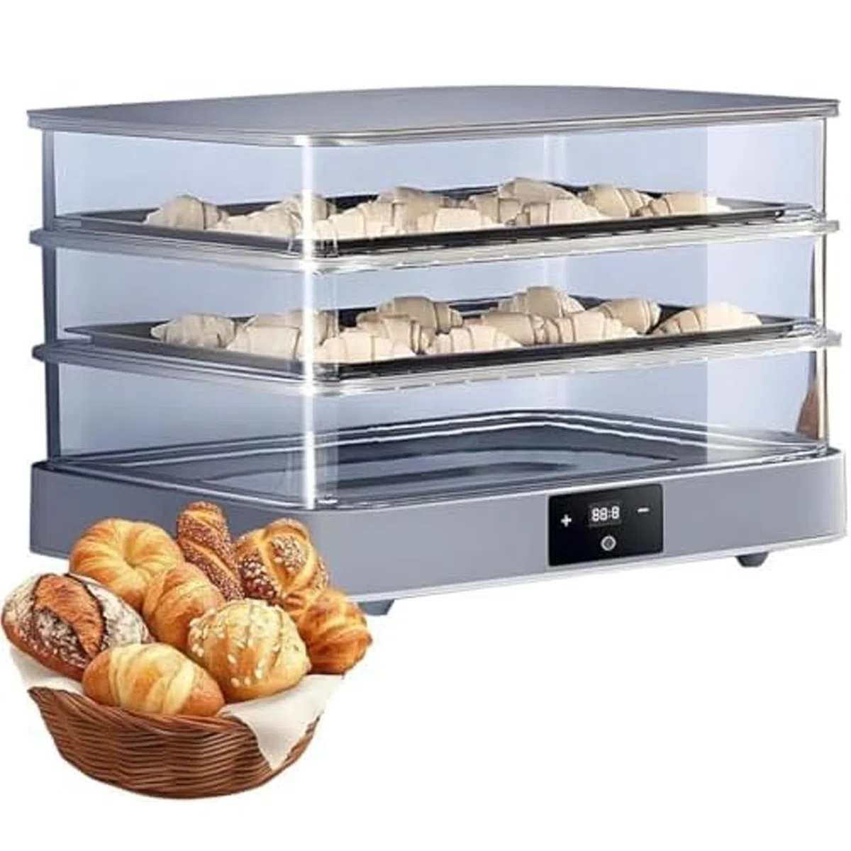 Machine à Pain avec contrôle de l'humidité et de la température, multifonctionnelle, entièrement Automatique et démontable, capacité de 40 L, pour la Fermentation du Pain au levain.