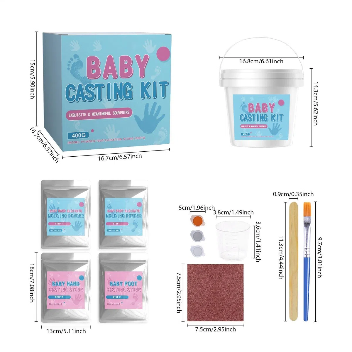 Generisch Kit d'empreintes de main en poudre pour