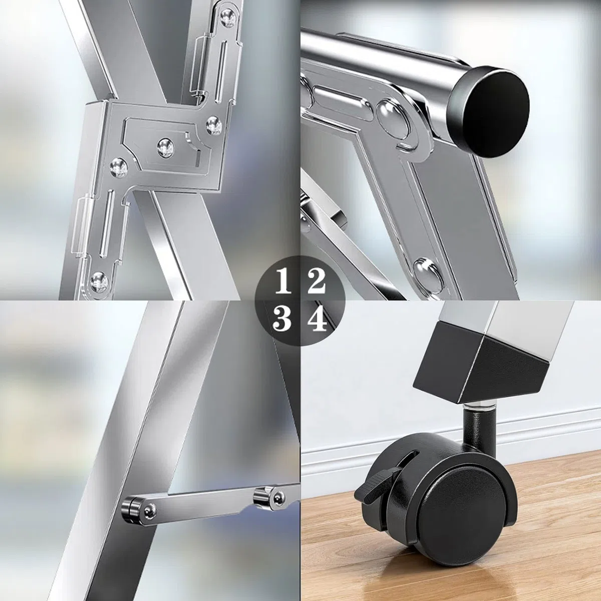 YSUEFIJO Etendoir a Linge Interieur Exterieur Retractable Pliant, Clothes Rack a Roulette Extensible, Sechoir a Linge Acier Inoxydable 5 Canne avec Crochets Coupe-Vent, étagère à Chaussures (240cm)